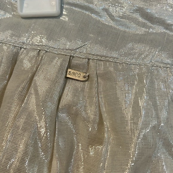 Aeropostale mini skirt silver metallic size 3 3/$20 - Picture 5 of 7